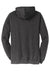 District DM391 Mens Fleece Hooded Sweatshirt Hoodie w/ Pouch Pocket Heather Black Flat Back