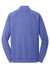 District DM392 Mens Fleece 1/4 Zip Sweatshirt w/ Pouch Pocket Heather Deep Royal Blue Flat Back