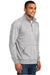 District DM392 Mens Fleece 1/4 Zip Sweatshirt w/ Pouch Pocket Heather Grey Model 3q