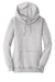 District DM493 Womens Fleece Hooded Sweatshirt Hoodie w/ Pouch Pocket Heather Grey Flat Front