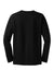 District DT105 Mens Perfect Weight Long Sleeve Crewneck T-Shirt Black Flat Back