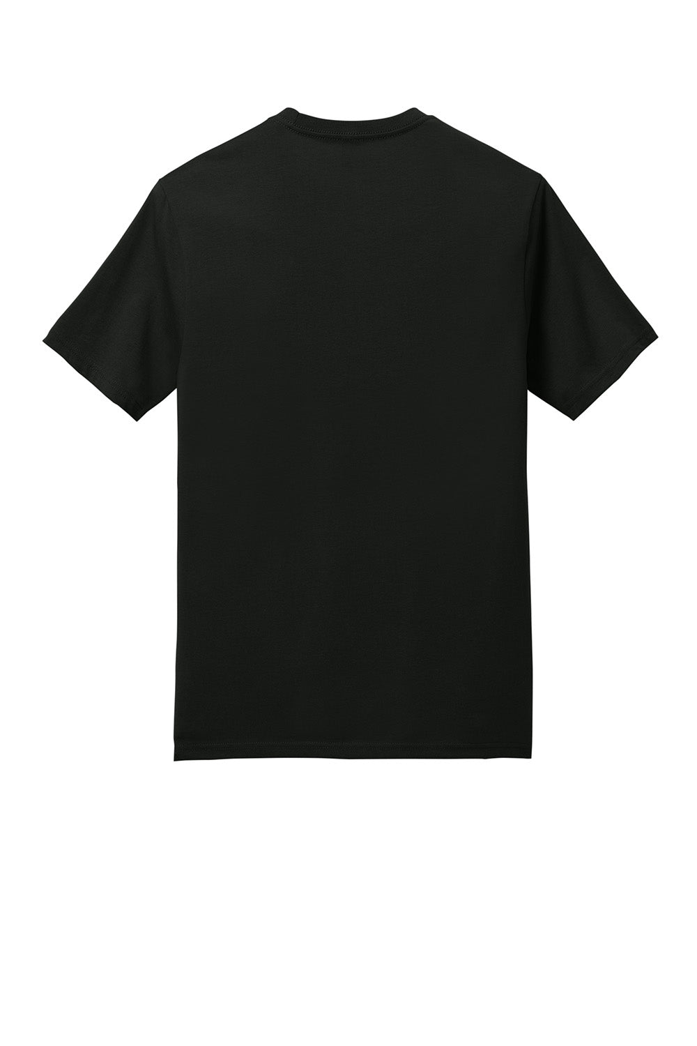 District DT106 Mens Perfect Weight Icon Short Sleeve Crewneck T-Shirt Jet Black Flat Back