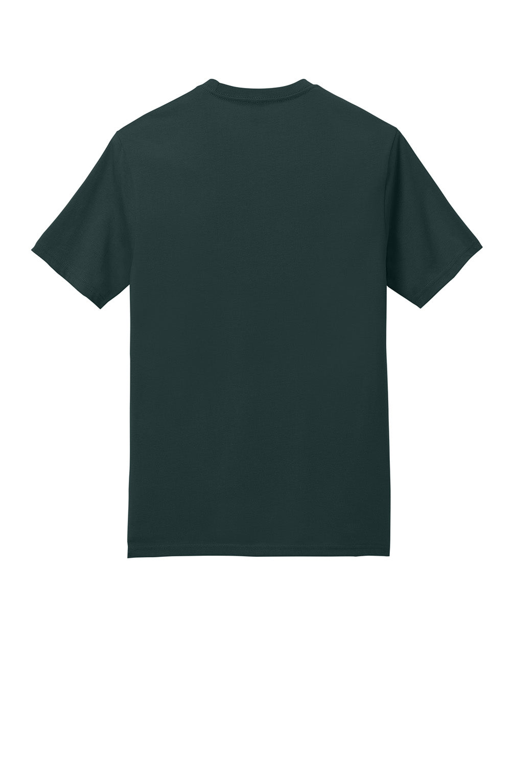 District DT106 Mens Perfect Weight Icon Short Sleeve Crewneck T-Shirt Rainforest Green Flat Back