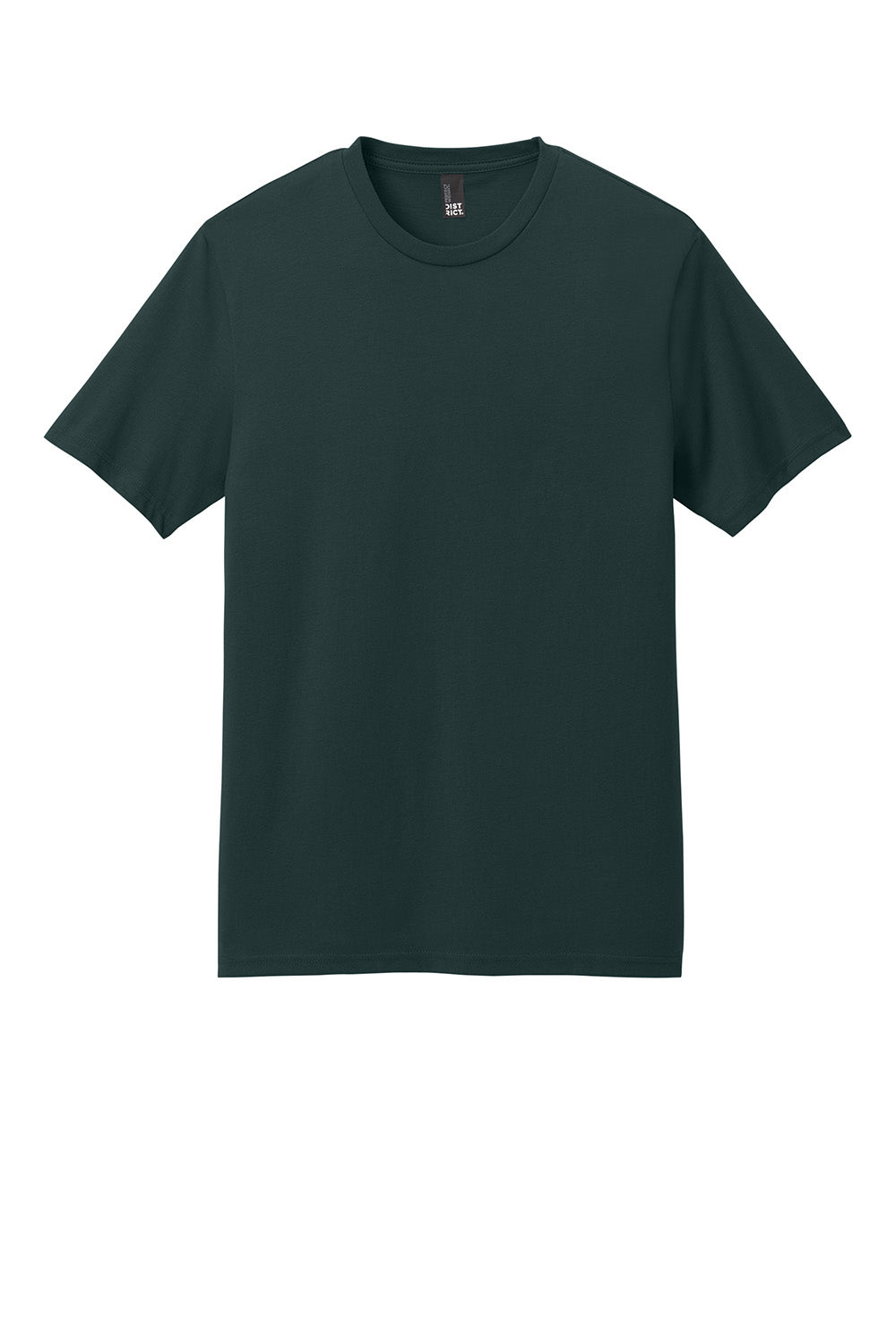 District DT106 Mens Perfect Weight Icon Short Sleeve Crewneck T-Shirt Rainforest Green Flat Front