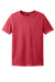 District DT108Y Youth Perfect Blend CVC Short Sleeve Crewneck T-Shirt Heather Red Flat Front