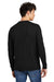 District DT109 Mens Perfect Blend CVC Long Sleeve Crewneck T-Shirt Black Model Back