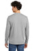 District DT109 Mens Perfect Blend CVC Long Sleeve Crewneck T-Shirt Heather Light Grey Model Back