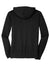 District DT1100 Mens Full Zip Hooded Sweatshirt Hoodie w/ Pockets Black Flat Back