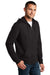 District DT1100 Mens Full Zip Hooded Sweatshirt Hoodie w/ Pockets Black Model 3q