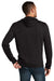 District DT1100 Mens Full Zip Hooded Sweatshirt Hoodie w/ Pockets Black Model Back