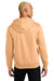 District DT1101 Mens Perfect Weight Fleece Hooded Sweatshirt Hoodie w/ Pouch Pocket Apricot Orange Model Back