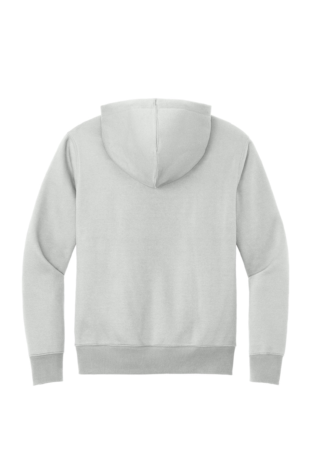 District DT1101 Mens Perfect Weight Fleece Hooded Sweatshirt Hoodie w/ Pouch Pocket Ash Grey Flat Back