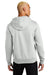 District DT1101 Mens Perfect Weight Fleece Hooded Sweatshirt Hoodie w/ Pouch Pocket Ash Grey Model Back
