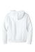 District DT1101 Mens Perfect Weight Fleece Hooded Sweatshirt Hoodie w/ Pouch Pocket Bright White Flat Back