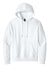 District DT1101 Mens Perfect Weight Fleece Hooded Sweatshirt Hoodie w/ Pouch Pocket Bright White Flat Front
