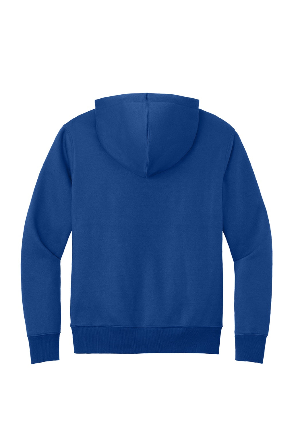 District DT1101 Mens Perfect Weight Fleece Hooded Sweatshirt Hoodie w/ Pouch Pocket Deep Royal Blue Flat Back