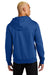 District DT1101 Mens Perfect Weight Fleece Hooded Sweatshirt Hoodie w/ Pouch Pocket Deep Royal Blue Model Back