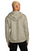 District DT1101 Mens Perfect Weight Fleece Hooded Sweatshirt Hoodie w/ Pouch Pocket Heather Latte Brown Model Back