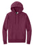 District DT1101 Mens Perfect Weight Fleece Hooded Sweatshirt Hoodie w/ Pouch Pocket Heather Loganberry Flat Front