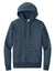 District DT1101 Mens Perfect Weight Fleece Hooded Sweatshirt Hoodie w/ Pouch Pocket Heather Navy Blue Flat Front