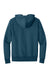 District DT1101 Mens Perfect Weight Fleece Hooded Sweatshirt Hoodie w/ Pouch Pocket Heather Poseidon Blue Flat Back