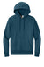District DT1101 Mens Perfect Weight Fleece Hooded Sweatshirt Hoodie w/ Pouch Pocket Heather Poseidon Blue Flat Front