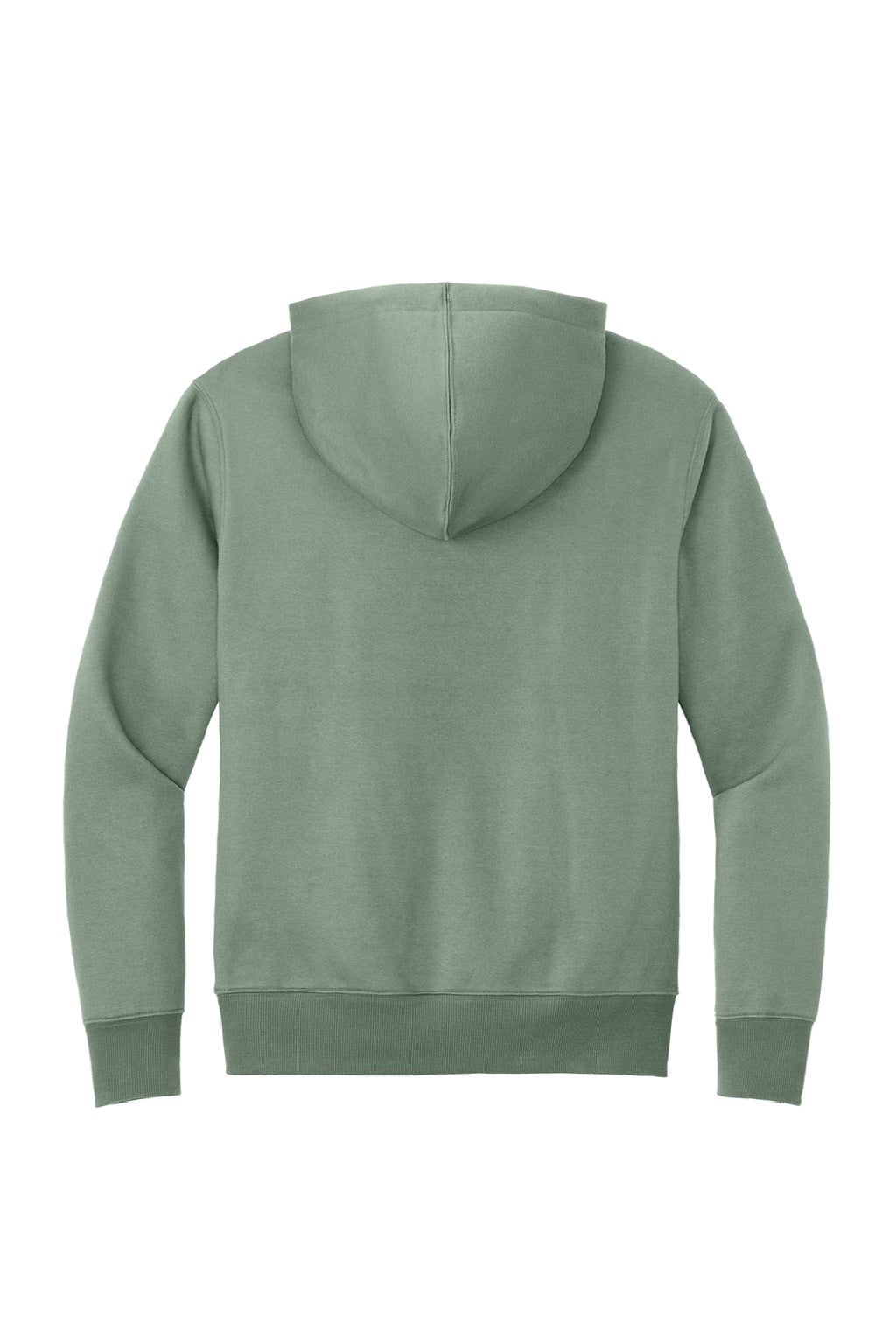 District DT1101 Mens Perfect Weight Fleece Hooded Sweatshirt Hoodie w/ Pouch Pocket Laurel Green Flat Back
