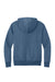 District DT1101 Mens Perfect Weight Fleece Hooded Sweatshirt Hoodie w/ Pouch Pocket Maritime Blue Flat Back