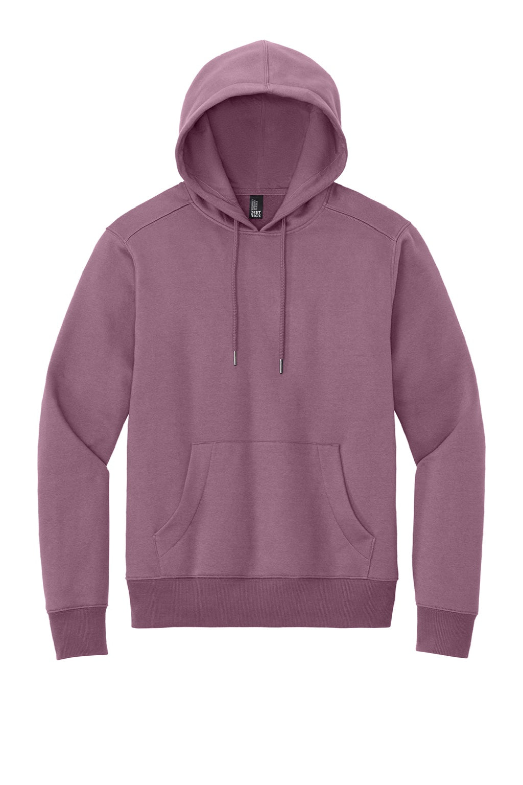 District DT1101 Mens Perfect Weight Fleece Hooded Sweatshirt Hoodie w/ Pouch Pocket Orchid Haze Flat Front