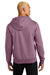 District DT1101 Mens Perfect Weight Fleece Hooded Sweatshirt Hoodie w/ Pouch Pocket Orchid Haze Model Back