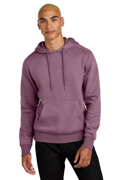 District DT1101 Mens Perfect Weight Fleece Hooded Sweatshirt Hoodie w/ Pouch Pocket Orchid Haze Model Front