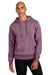 District DT1101 Mens Perfect Weight Fleece Hooded Sweatshirt Hoodie w/ Pouch Pocket Orchid Haze Model Front