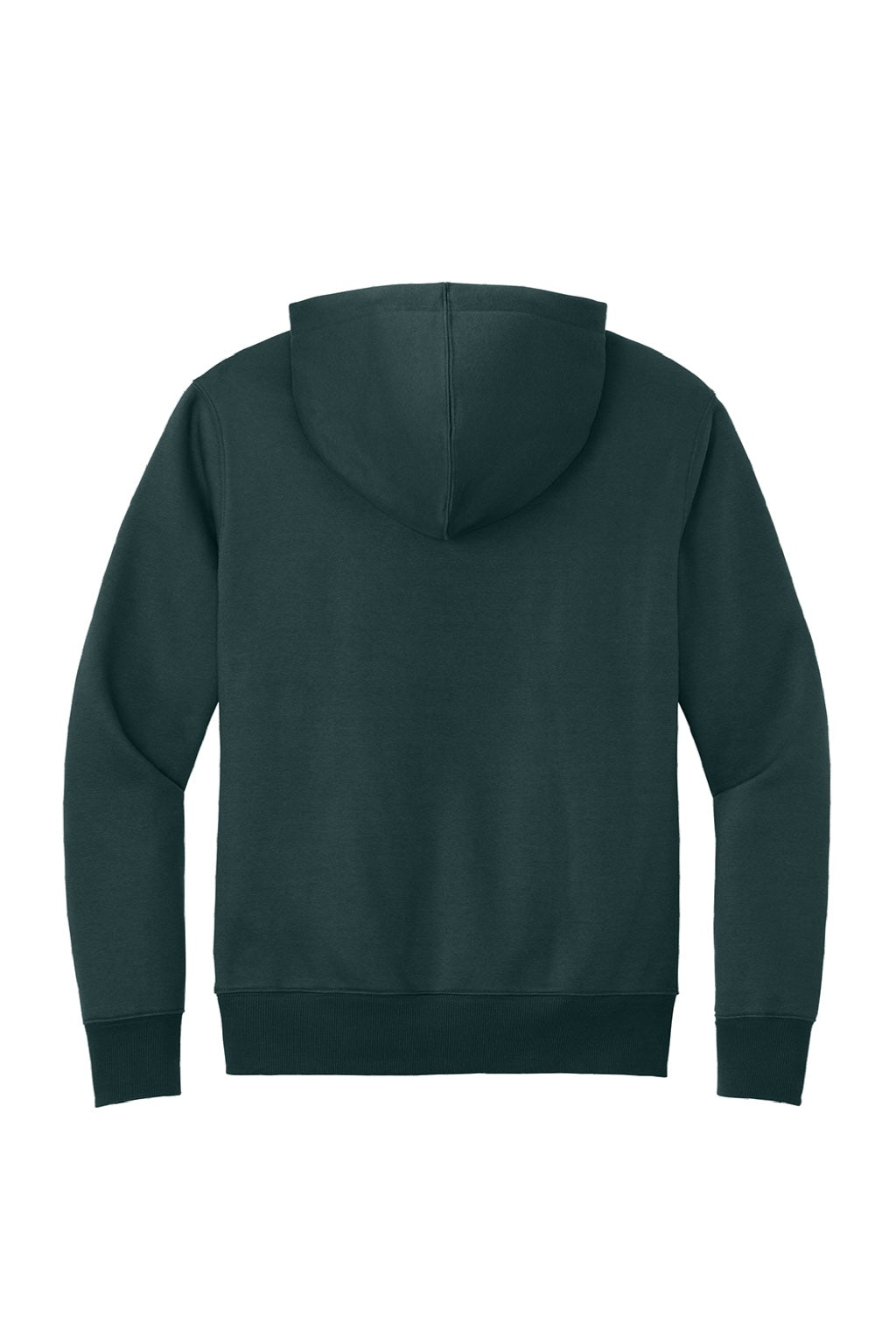 District DT1101 Mens Perfect Weight Fleece Hooded Sweatshirt Hoodie w/ Pouch Pocket Rainforest Green Flat Back