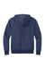 District DT1101 Mens Perfect Weight Fleece Hooded Sweatshirt Hoodie w/ Pouch Pocket Tanzanite Blue Flat Back