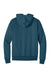 District DT1103 Mens Perfect Weight Fleece Full Zip Hooded Sweatshirt Hoodie w/ Pockets Heather Poseidon Blue Flat Back