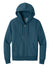 District DT1103 Mens Perfect Weight Fleece Full Zip Hooded Sweatshirt Hoodie w/ Pockets Heather Poseidon Blue Flat Front