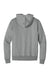 District DT1103 Mens Perfect Weight Fleece Full Zip Hooded Sweatshirt Hoodie w/ Pockets Heather Steel Grey Flat Back