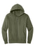 District DT1103 Mens Perfect Weight Fleece Full Zip Hooded Sweatshirt Hoodie w/ Pockets Military Green Flat Front