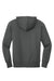 District DT1103 Mens Perfect Weight Fleece Full Zip Hooded Sweatshirt Hoodie w/ Pockets Charcoal Grey Flat Back