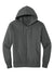 District DT1103 Mens Perfect Weight Fleece Full Zip Hooded Sweatshirt Hoodie w/ Pockets Charcoal Grey Flat Front