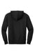 District DT1103 Mens Perfect Weight Fleece Full Zip Hooded Sweatshirt Hoodie w/ Pockets Jet Black Flat Back
