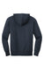 District DT1103 Mens Perfect Weight Fleece Full Zip Hooded Sweatshirt Hoodie w/ Pockets New Navy Blue Flat Back