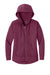 District DT1104 Womens Perfect Weight Fleece Full Zip Hooded Sweatshirt Hoodie w/ Pockets Heather Loganberry Flat Front