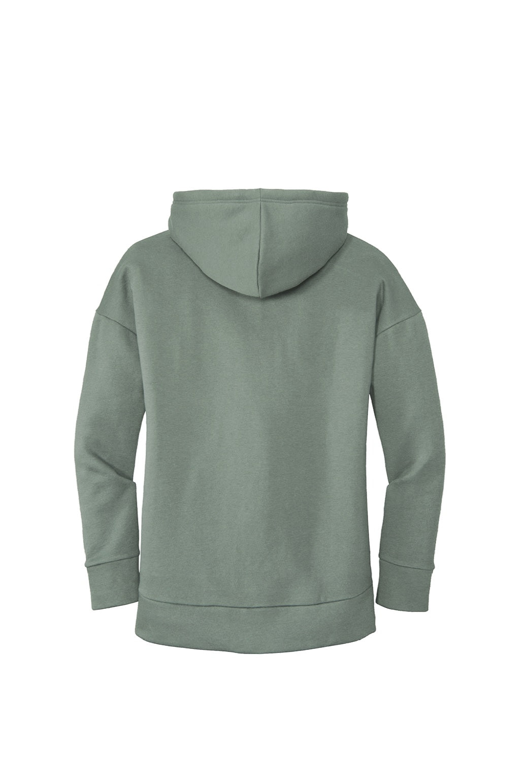 District DT1104 Womens Perfect Weight Fleece Full Zip Hooded Sweatshirt Hoodie w/ Pockets Laurel Green Flat Back