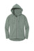 District DT1104 Womens Perfect Weight Fleece Full Zip Hooded Sweatshirt Hoodie w/ Pockets Laurel Green Flat Front