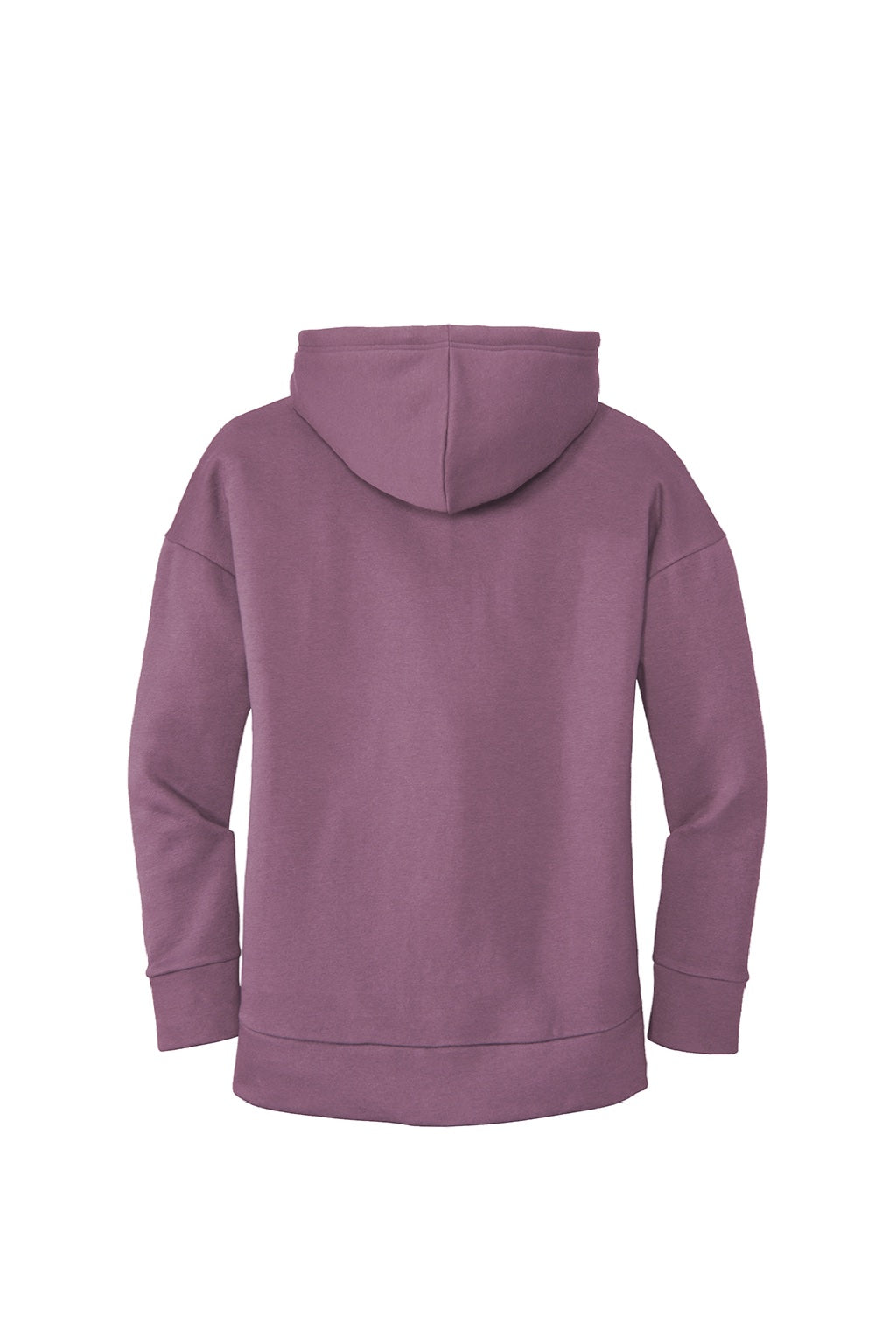 District DT1104 Womens Perfect Weight Fleece Full Zip Hooded Sweatshirt Hoodie w/ Pockets Orchid Haze Flat Back