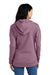 District DT1104 Womens Perfect Weight Fleece Full Zip Hooded Sweatshirt Hoodie w/ Pockets Orchid Haze Model Back