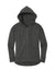 District DT1104 Womens Perfect Weight Fleece Full Zip Hooded Sweatshirt Hoodie w/ Pockets Charcoal Grey Flat Front