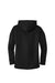 District DT1104 Womens Perfect Weight Fleece Full Zip Hooded Sweatshirt Hoodie w/ Pockets Jet Black Flat Back