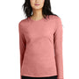 District Womens Perfect Blend CVC Long Sleeve Crewneck T-Shirt - Blush Pink Frost